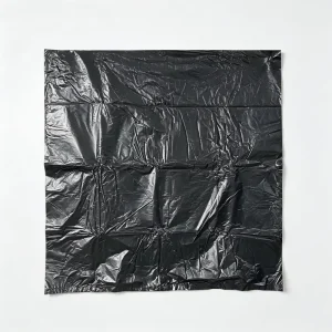 Heavy-Duty Black LDPE Plastic Trash Bags Flat Bin Liners for Household Use