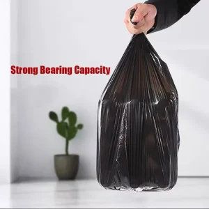 Heavy Duty Black Large Disposable Flat Trash Bags Industrial HDPE Offset Printed Recyclable