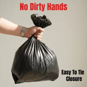 Heavy Duty Black Large HDPE Trash Bags Customizable for Home Kitchen and Office