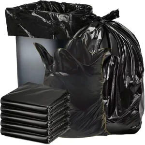 Heavy-Duty Black Plastic Garbage Bags 100L on Roll