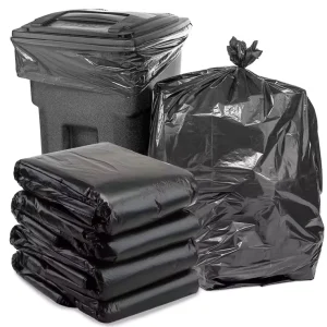 Heavy Duty Black Plastic Garbage Bags Extra Large Bin Liners from Chinese Manufacturer