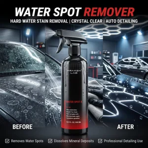 Heavy Duty Car Water Spot Remover Spray Glass Cleaner Hard Water Mark Remover for Automotive Detailing Surface Care