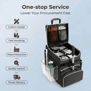 Heavy Duty Cleaning Caddy Tool Carrier Hotel Janitorial Housekeeping Cleaning Cart Trolley Rolling Bag with S M L