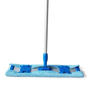 Heavy Duty Clip Type Aluminum Base Frame Anti Rust Metal Handle Reusable Microfiber Mop for Hotel Office Home Mopping