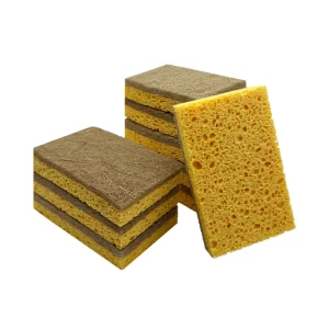 Heavy-Duty Coconut Cellulose Dishwashing Sponge with High Water Absorption