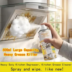 Heavy Duty Degreaser Kitchen Cleaner Custom Private Label Strong Oil Stain Remover Foam Spray for Range Hood