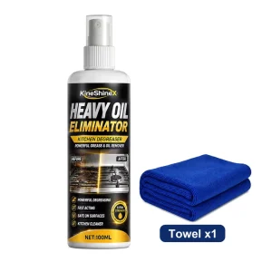 Heavy Duty Degreaser Spray 100ML with Microfiber Towel Kitchen Grease Oil Remover for Stove Range Hood Cleaning