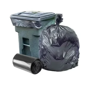 Heavy Duty Disposable HDPE Plastic Trash Bags Flat Opening Shrink Garbage Bags with Heat Seal for Industrial & Household Use