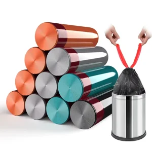 Heavy Duty Drawstring Garbage Bag Roll Disposable Trash Plastic Garbage Bag Household Recycled Garbage Bag