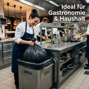 Heavy Duty Eco Friendly Recycled PE Plastic Garbage Trash Bags for Industrial Kitchen & Household Use