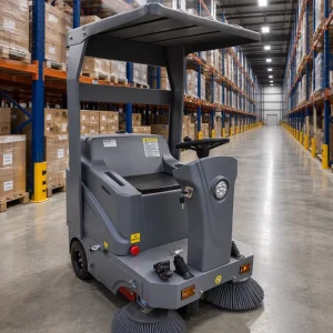 Heavy-Duty Electric Ride-On Industrial Floor Sweeper for Warehouse and Concrete Roads