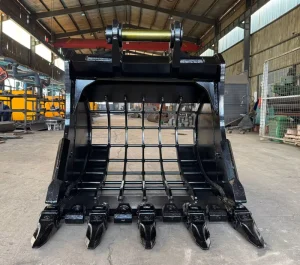 Heavy Duty Excavator Skeleton Rock Bucket with Reinforced Tines for Stone Screening