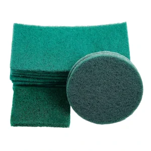 Heavy-Duty Gray Non-Scratch Double-Sided Microfiber Abrasive Scouring Pad for Kitchen Cleaning