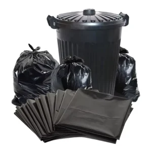Heavy Duty Hdpe Ldpe 23 30 Gallon Black Plastic Biodegradable Home Dustbin Garbage Bag 120l 80L Bin Liners Reusable Trash Bags