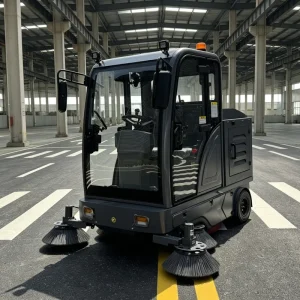 Heavy-Duty Industrial Battery-Operated Road Sweeper Floor Washer for Factory, Plant, Parking Lot, Workshop and Ground