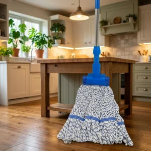 Heavy-Duty Industrial Cotton Twist Mop with Tiger Clamp for Commercial and Home Floor Cleaning