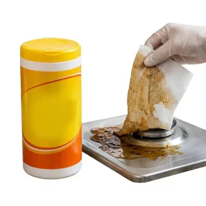 Heavy Duty Kitchen Cleansing Wipes Deep Degreasing Oil Stain Remover Disposable Wet Tissues for Cooker Stove Cleaning