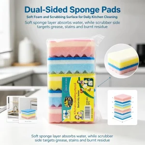 Heavy Duty Kitchen Scouring Sponge Pad Cleaning Scourer Sponge for Commercial Kitchen Use