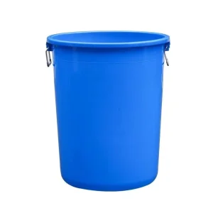 Heavy Duty Large Plastic Bucket with Lid Outdoor Round Barrel Household & Sanitation Garbage Bin