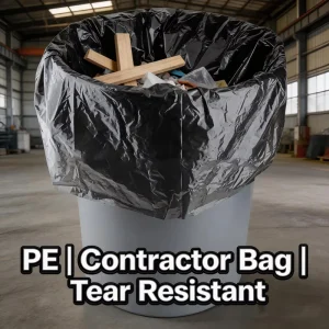 Heavy Duty Large Recyclable HDPE PE Industrial Trash Bags Manufacturer Black Garden Reusable Plastic Trash Bags