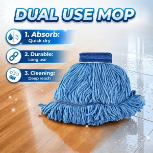 Heavy Duty Long Lasting Microfiber Twist Mop Head Quick Drying Replacement Mop Refill for Janitorial Household Mopping