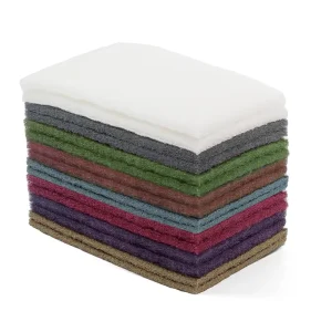 Heavy-Duty Medium Square Polyester Scouring Pads 5mm Custom Sizes for Kitchen Polishing and Scrubbing