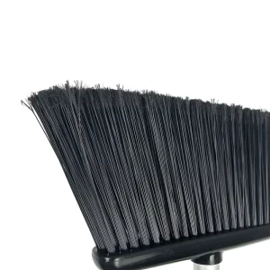 Heavy Duty Metal Long Handle Broom and Upright Dustpan Combo for Outdoor Commercial Cleaning