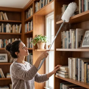 Heavy-Duty Microfiber Cleaning Duster with Telescopic Handle and Disposable Refills