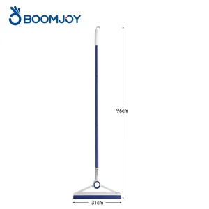 Heavy Duty Multi functional Floor Scrubber Iron Frame 31cm Head Wide Eco Friendly Soft Rubber Magic Broom Water