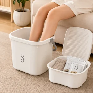 Heavy Duty Multifunctional Plastic Bucket for Foot Soaking Laundry Washing and Household Cleaning with Inner Basin