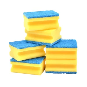 Heavy Duty Non-Scratch Cellulose Scrub Sponges for Dishes with Scour Side