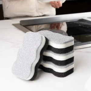 Heavy-Duty Non-Scratch Eco-Friendly Dishwashing Sponge Scrubbers & Scouring Pads