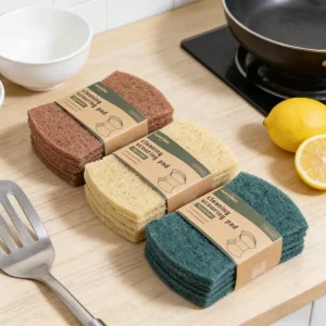 Heavy-Duty Non-Scratch Sisal Butterfly-Shaped Kitchen Dish Scrubber Scouring Pads