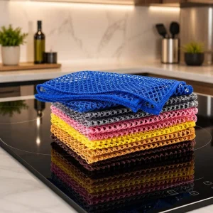 Heavy Duty Nylon Dish Cloth Better Than Steel Wire Ball Non Scratch Scouring Pad for Pot and Pan Washing Kitchen Cleaning Rags