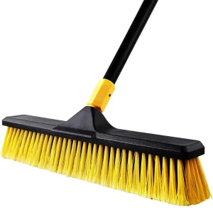 Heavy Duty Outdoor Commercial Cleaning Brush Hard Bristles Plastic Broom for Terraces Garages Concrete Tiles Floors