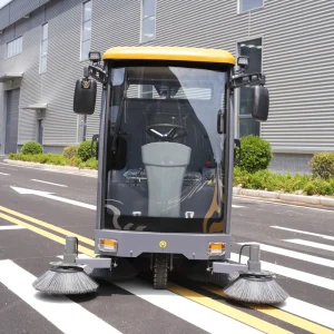 Heavy Duty Outdoor Electric Ride-on Self-Propelled Floor Sweeper 1900mm with Battery-Powered Floor Washing Machine