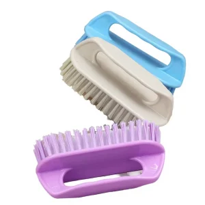 Heavy-Duty Plastic PP Scrub Brush with Comfort Grip and Stiff Bristles for Bathrooms, Laundry, and Shoes