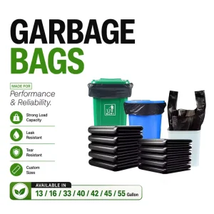 Heavy Duty Plastic Side Gusset Trash Bags Rubbish Garbage Bag with Gravure Printing for Promotion China Supply