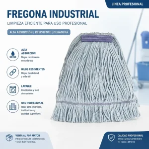 Heavy Duty Professional Cotton Mop Head for Commercial and Industrial Floor Cleaning