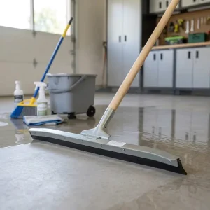 Heavy Duty Professional Straight Iron Rubber Floor Squeegee, Cleaning Scraper, Floor Sweeping Tool