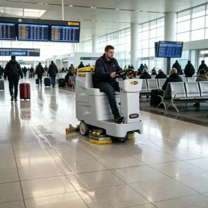 Heavy-Duty Ride-On Floor Scrubber Commercial Cleaning Equipment Manufacturer