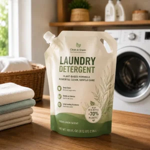 Heavy Duty Spout Pouch for Laundry Detergent Liquid Soap Shampoo Cleaning Chemical Packaging Bag With Handle Large Capacity