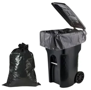 Heavy Duty Strong 13 Gallon Embossed Recyclable Trash Can Liners Black Large Thickened Home Medical Flat Top Garbage