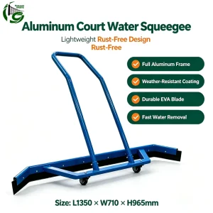 Heavy Duty Tennis Court Squeegee Rolling Water Remover Aluminum Court Dryer for Pickleball Court Basketball Court Rain Cleaning