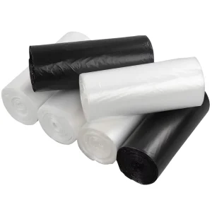 Heavy Duty Thickened Plastic Garbage Bags Flat Mouth Rubbish Plastic Trash Bag on Roll for Kitchen Office Home