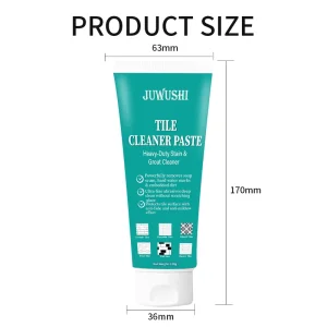 Heavy Duty Tile Cleaner Paste Removes Soap Scum Hard Water Stains Deep Cleans Grout Anti Mildew Protection 150g