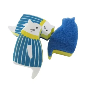 Heavy Duty for Dishes Scrub Cleaning Sponge for Non Coated Dishes Dual Sided Dish Sponge for Kitchen Household Bathroom