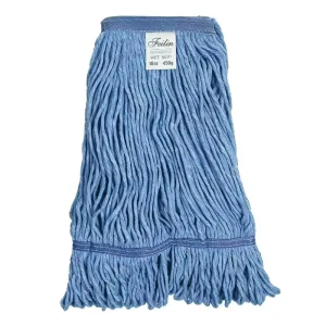 High Absorbent Colorfast Blue Yarn Looped End Wet Mop Head for Commercial Hotel Industrial Floor Cleaning