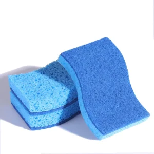 High Absorbent Kitchen Cleaning Sponges & Scouring Pads cellulose Sponge with Scouring Pad