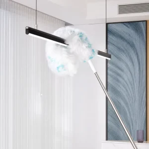High-Altitude Electrostatic Dust Duster 60-140 cm with Disposable Anti-Dusting Head for Ceiling Fan and Blind Cleaning